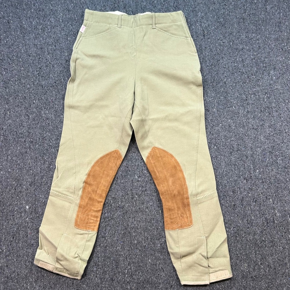 The Tailored Sportsman Riding Breeches Sz 28 Womens Beige Suede Knee Patch USA